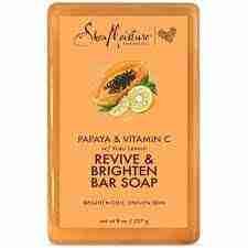 Shea Moisture Papaya & Vitamin C Revive & Brighten Bar Soap Brighten Dull, Uneven Skin 227g