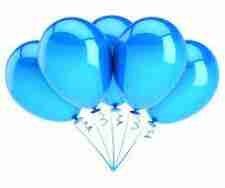 Blue 5 Balloons