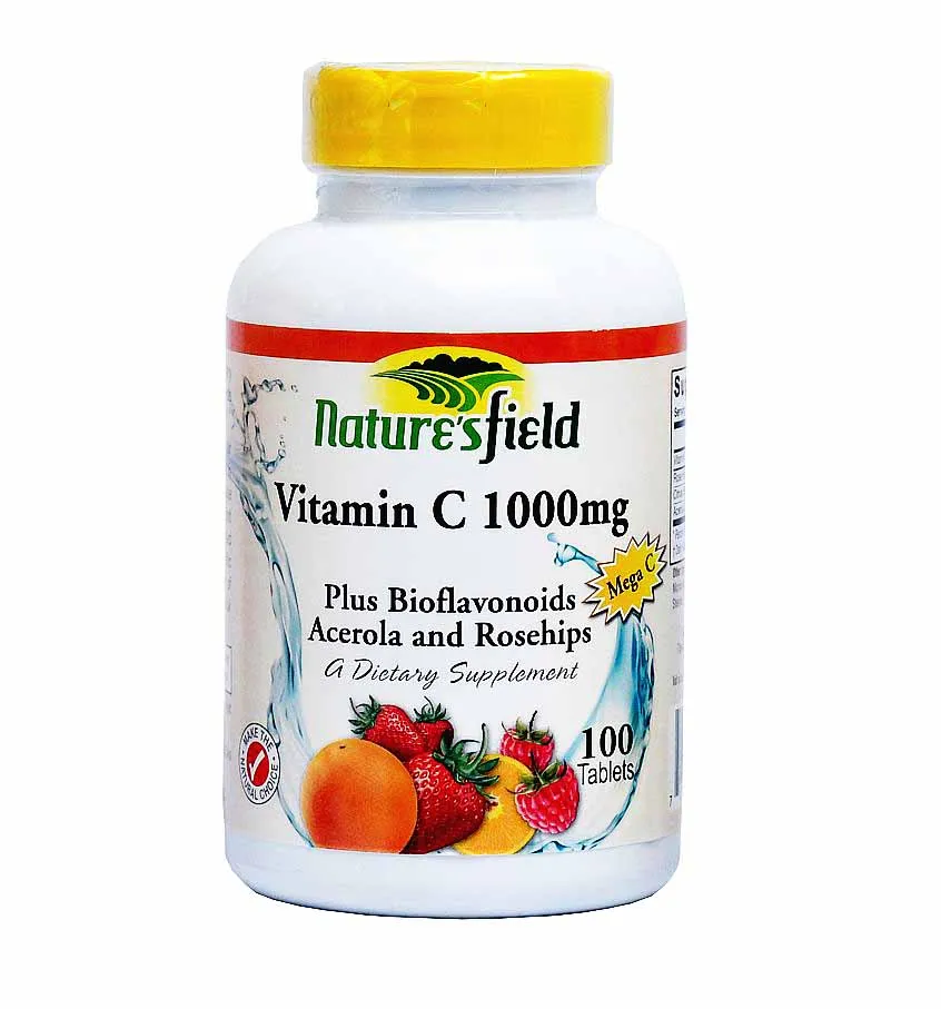 Nature's Field Vitamin C 1000mg Tablets -100